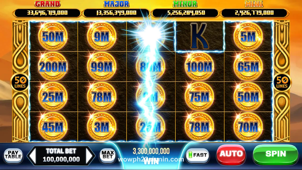 wowph22 slot game main screen